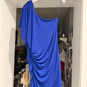 Express Blue One Shoulder Dress
